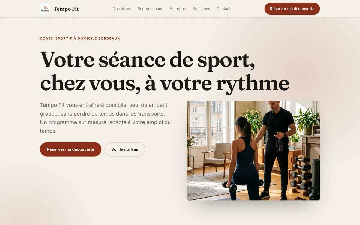 Site Tempo Fit, direction Éditorial